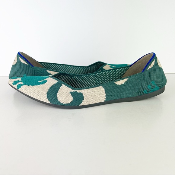 Rothy's Shoes - Rothy’s The Point Moroccan Green Cream Limited Edition Slip On Shoes Flats